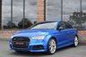 USED 2018 67 AUDI S3 2.0 TFSI Black Edition Saloon 4dr Petrol S Tronic quattro Euro 6 (s/s) (310 ps) ARA BLUE / BLACK EDTION / B&O