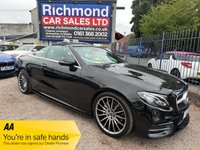 USED 2017 67 MERCEDES-BENZ E-CLASS 2.0 E220d AMG Line (Premium) Cabriolet 2dr Diesel G-Tronic+ Euro 6 (s/s) (194 ps) BIG SPEC CAR, 19 IN ALLOYS, F.M.S.H, SAT NAV, MEGA VALUE, AIR SCARF, BIG DASH