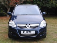 USED 2011 11 VAUXHALL ZAFIRA 1.7 CDTi ecoFLEX Elite MPV 5dr Diesel Manual Euro 5 (125 ps) www.suffolkcarcentre.co.uk - Located at Ilketshall