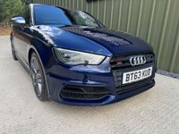 USED 2013 63 AUDI S3 2.0 TFSI Hatchback 3dr Petrol S Tronic quattro Euro 6 (s/s) (300 ps) ESTORIL BLUE, KEYLESS, SELF PARK