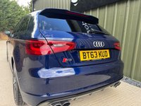 USED 2013 63 AUDI S3 2.0 TFSI Hatchback 3dr Petrol S Tronic quattro Euro 6 (s/s) (300 ps) ESTORIL BLUE, KEYLESS, SELF PARK