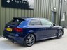 USED 2013 63 AUDI S3 2.0 TFSI Hatchback 3dr Petrol S Tronic quattro Euro 6 (s/s) (300 ps) ESTORIL BLUE, KEYLESS, SELF PARK