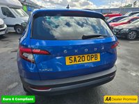 USED 2020 20 SKODA KAROQ 1.0 TSI SE SUV, 42,100 miles, 3 owners, service history, Euro 6 ULEZ, 6-Speed, Air Conditioning, Bluetooth, DAB, Rear Sensors and much much more! This 2020 Skoda Karoq TSI SE offers excellent value with its MOT valid until July 2026, providing peace of mind for the coming years.  This Euro 6 compliant model is powered by an efficient 1.0 litre petrol engine, making it a sensible choice for everyday driving.  Inside, you'll find a comfortable and practical cabin equipped with a DAB digital radio and Bluetooth connectivity for your entertainment and communication needs.  Convenience is further enhanced by the light and rain sensor system, w