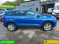 USED 2020 20 SKODA KAROQ 1.0 TSI SE SUV, 42,100 miles, 3 owners, service history, Euro 6 ULEZ, 6-Speed, Air Conditioning, Bluetooth, DAB, Rear Sensors and much much more! This 2020 Skoda Karoq TSI SE offers excellent value with its MOT valid until July 2026, providing peace of mind for the coming years.  This Euro 6 compliant model is powered by an efficient 1.0 litre petrol engine, making it a sensible choice for everyday driving.  Inside, you'll find a comfortable and practical cabin equipped with a DAB digital radio and Bluetooth connectivity for your entertainment and communication needs.  Convenience is further enhanced by the light and rain sensor system, w