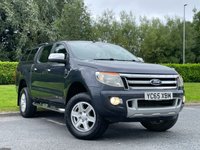 USED 2015 65 FORD RANGER 2.2 TDCi Limited 1 Super Pickup Extended Cab 4dr Diesel Manual 4WD Euro 5 (150 ps) LEATHER + SATNAV + TOWBAR + CANOPY