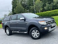 USED 2015 65 FORD RANGER 2.2 TDCi Limited 1 Super Pickup Extended Cab 4dr Diesel Manual 4WD Euro 5 (150 ps) LEATHER + SATNAV + TOWBAR + CANOPY