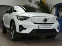 USED 2022 22 VOLVO C40 Twin Recharge 78kWh TM PRO SUV 5dr Electric Auto AWD (408 ps) SAT NAV PANORAMIC SUNROOF HARMAN KARDON 360 CAMERA CRUISE CONTROL PARKING SENSORS 1 OWNER SERVICE HISTORY WARRANTY