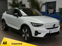 USED 2022 22 VOLVO C40 Twin Recharge 78kWh TM PRO SUV 5dr Electric Auto AWD (408 ps) SAT NAV PANORAMIC SUNROOF HARMAN KARDON 360 CAMERA CRUISE CONTROL PARKING SENSORS 1 OWNER SERVICE HISTORY WARRANTY