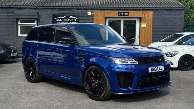 View our Land Rover Range Rover Sport 5.0 P575 V8 GPF SVR SUV 5dr Petrol Auto 4WD Euro 6 (s/s) (575 ps)