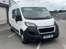 USED 2020 20 PEUGEOT BOXER 2.0 BlueHDi 335 Built for Business Professional Crew Van 5dr Diesel Manual L3 H2 Euro 6 (130 ps) We have just taken in this Peugeot Boxer features a reliable 2.0-litre BlueHDi diesel engine, producing around 130 PS (approx. 128 bhp) with healthy torque delivery&mdash;though exact torque figures aren&rsquo;t listed, similar variants around 258 lb-ft (&asymp; 350 Nm) are typical. Fuel economy is rated at roughly 45.6 mpg combined, with urban at ~42.2 mpg and extra-urban around ~47.9 mpg. Cabin climate & tech: Manual air conditioning, a 5-inch colour touchscreen with DAB radio, Bluetooth, USB, and optional sat-