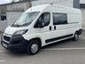 USED 2020 20 PEUGEOT BOXER 2.0 BlueHDi 335 Built for Business Professional Crew Van 5dr Diesel Manual L3 H2 Euro 6 (130 ps) We have just taken in this Peugeot Boxer features a reliable 2.0-litre BlueHDi diesel engine, producing around 130 PS (approx. 128 bhp) with healthy torque delivery&mdash;though exact torque figures aren&rsquo;t listed, similar variants around 258 lb-ft (&asymp; 350 Nm) are typical. Fuel economy is rated at roughly 45.6 mpg combined, with urban at ~42.2 mpg and extra-urban around ~47.9 mpg. Cabin climate & tech: Manual air conditioning, a 5-inch colour touchscreen with DAB radio, Bluetooth, USB, and optional sat-