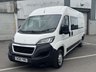 USED 2020 20 PEUGEOT BOXER 2.0 BlueHDi 335 Built for Business Professional Crew Van 5dr Diesel Manual L3 H2 Euro 6 (130 ps) We have just taken in this Peugeot Boxer features a reliable 2.0-litre BlueHDi diesel engine, producing around 130 PS (approx. 128 bhp) with healthy torque delivery&mdash;though exact torque figures aren&rsquo;t listed, similar variants around 258 lb-ft (&asymp; 350 Nm) are typical. Fuel economy is rated at roughly 45.6 mpg combined, with urban at ~42.2 mpg and extra-urban around ~47.9 mpg. Cabin climate & tech: Manual air conditioning, a 5-inch colour touchscreen with DAB radio, Bluetooth, USB, and optional sat-