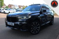 USED 2020 20 BMW X7 3.0 M50d SUV 5dr Diesel Auto xDrive Euro 6 (s/s) (400 ps) - EURO 6 - ULEZ, BIG SPEC OVER &pound;8K of EXTRAS - 7 SEATS, PRO NAV, HTD/VENTILATED LEATHER, MASSAGE FUNCTION, PAN ROOF, R/CAMERA, HUD, DIGITAL DASH, E/TAILGATE, 22" ALLOYS, CRUISE/BSA, WIRELESS CHARGER, BLUETOOTH, DAB & HARMAN KARDON S/S