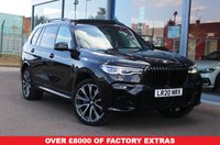 USED 2020 20 BMW X7 3.0 M50d SUV 5dr Diesel Auto xDrive Euro 6 (s/s) (400 ps) - EURO 6 - ULEZ, BIG SPEC OVER &pound;8K of EXTRAS - 7 SEATS, PRO NAV, HTD/VENTILATED LEATHER, MASSAGE FUNCTION, PAN ROOF, R/CAMERA, HUD, DIGITAL DASH, E/TAILGATE, 22" ALLOYS, CRUISE/BSA, WIRELESS CHARGER, BLUETOOTH, DAB & HARMAN KARDON S/S