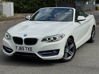 USED 2015 65 BMW 2 SERIES 2.0 220d Sport Convertible 2dr Diesel Manual Euro 6 (s/s) (190 ps) 