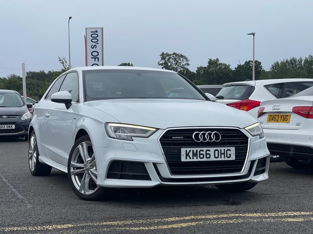 View our Audi A3 2.0 TDI S line Hatchback 3dr Diesel S Tronic Auto 6Spd quattro Euro 6 (s/s) (184 ps)