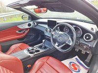 USED 2016 66 MERCEDES-BENZ C-CLASS 2.1 C220d AMG Line Cabriolet 2dr Diesel Manual Euro 6 (s/s) (170 ps) LOW MILES RED LEATHER SOFT TOP