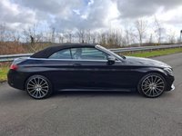 USED 2016 66 MERCEDES-BENZ C-CLASS 2.1 C220d AMG Line Cabriolet 2dr Diesel Manual Euro 6 (s/s) (170 ps) LOW MILES RED LEATHER SOFT TOP