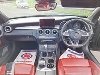 USED 2016 66 MERCEDES-BENZ C-CLASS 2.1 C220d AMG Line Cabriolet 2dr Diesel Manual Euro 6 (s/s) (170 ps) LOW MILES RED LEATHER SOFT TOP
