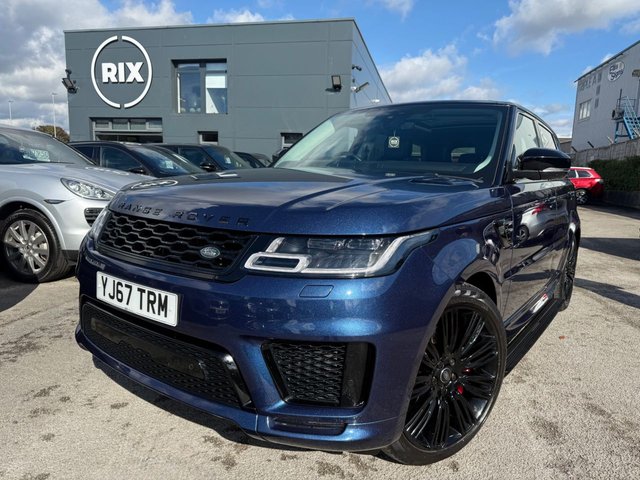2018 67 Land Rover Range Rover Sport 5.0 P525 V8 Autobiography Dynamic SUV 5dr Petrol Auto 4WD Euro 6 (s/s) (525 ps)-Factory Extras Worth &pound;7,590-Registered Jan 2018-2 Former Keepers-Finished In Special Vehicle Order Svo Premium Palette Blue Metallic-Heated Ebony Leather Upholstery-Slide & Tilt Glass Panoramic Sunroof-Meridian Sound-22 Inch Gloss Black Alloy Wheels-Alcantara Headlining-Apple Car Play-Privacy Glass-Deployable Side Steps-Dual Climate Control-Cruise Control-Mfsw-Dab Radio-Bluetooth-Satnav-Rare 5.0 V8 With Top Specification.