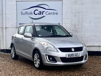 USED 2015 15 SUZUKI SWIFT 1.2 SZ3 Hatchback 5dr Petrol Manual Euro 5 (94 ps) www.suffolkcarcentre.co.uk - Located at Lowestoft