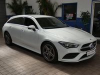 USED 2021 21 MERCEDES-BENZ CLA 1.3 CLA180 AMG Line (Premium 2) Shooting Brake 5dr Petrol 7G-DCT Euro 6 (s/s) (136 ps) SAT NAV LEATHER HEATED SEATS ANDROID APPLE CARPLAY REAR VIEW CAMERA PARKING SENSORS 1 OWNER SERVICE HISTORY WARRANTY