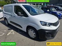 USED 2020 70 PEUGEOT PARTNER 1.5 BlueHDi 950 Pro LWB Van, 57,200 miles, 1 owner, full service history, Euro 6 ULEZ, 5 Speed manual, A/C, Bluetooth & more! +VAT @ 20% This 2020 Peugeot Partner van boasts exceptionally low mileage for its age, having covered just 57,200 miles, and has been cared for by a single owner.  As a 1.5 BlueHDi 950 Professional Long Panel Van LWB Euro 6 model, it offers a practical and efficient solution for your business needs.  Inside, you'll find the PEUGEOT i-Cockpit featuring a head up display and a compact steering wheel, complemented by an 8in capacitive colour touchscreen with DAB radio, Bluetooth connectivity, and a USB socket