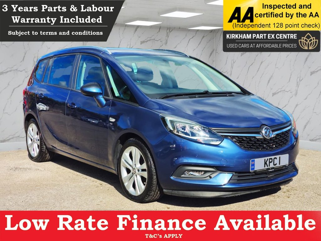 VAUXHALL ZAFIRA TOURER 1.4i Turbo SRi Nav MPV 5dr Petrol Auto Euro 6 (140 ps) ***DRIVE AWAY TODAY*** NATIONWIDE PARTS & LABOUR WARRANTY INCLUDED + 12 MONTHS AA BREAKDOWN FREE