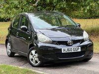 USED 2010 60 TOYOTA AYGO 1.0 VVT-i Black Hatchback 5dr Petrol MultiMode Euro 4 (AC) (67 bhp) 