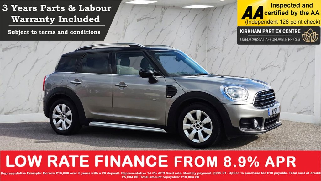 MINI COUNTRYMAN 1.5 Cooper SUV 5dr Petrol Manual ALL4 Euro 6 (s/s) (136 ps) NATIONWIDE PARTS & LABOUR WARRANTY INCLUD...