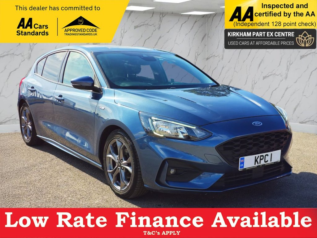 FORD FOCUS 1.0T EcoBoost ST-Line Hatchback 5dr Petrol Manual Euro 6 (s/s) (125 ps) ***DRIVE AWAY TODAY*** NATIONWIDE PARTS & LABOUR WARRANTY INCLUDED + 12 MONTHS AA BREAKDOWN FREE