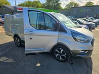USED 2021 21 FORD TRANSIT CUSTOM 2.0 EcoBlue Active Panel Van, 37,900 miles, 1 owner, full service history, Euro 6 ULEZ, 6 Speed Manual , Air Conditioning, Bluetooth +VAT @ 20%! This 2021 Ford Transit Custom offers exceptional value with its remarkably low mileage of just 37,900 miles for its age, coupled with a low insurance group. This 2.0 300 EcoBlue Active L1 H1 Euro 6 (s/s) 5dr model, a 300 Active variant with the Active trim, is powered by an efficient 2.0L Diesel Engine and meets Euro 6 emissions standards. It comes equipped with front manual air conditioning, automatic headlights with a follow me home function, and parking assistance for both the front and rear,