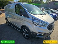 USED 2021 21 FORD TRANSIT CUSTOM 2.0 EcoBlue Active Panel Van, 37,900 miles, 1 owner, full service history, Euro 6 ULEZ, 6 Speed Manual , Air Conditioning, Bluetooth +VAT @ 20%! This 2021 Ford Transit Custom offers exceptional value with its remarkably low mileage of just 37,900 miles for its age, coupled with a low insurance group. This 2.0 300 EcoBlue Active L1 H1 Euro 6 (s/s) 5dr model, a 300 Active variant with the Active trim, is powered by an efficient 2.0L Diesel Engine and meets Euro 6 emissions standards. It comes equipped with front manual air conditioning, automatic headlights with a follow me home function, and parking assistance for both the front and rear,