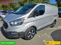 USED 2021 21 FORD TRANSIT CUSTOM 2.0 EcoBlue Active Panel Van, 37,900 miles, 1 owner, full service history, Euro 6 ULEZ, 6 Speed Manual , Air Conditioning, Bluetooth +VAT @ 20%! This 2021 Ford Transit Custom offers exceptional value with its remarkably low mileage of just 37,900 miles for its age, coupled with a low insurance group. This 2.0 300 EcoBlue Active L1 H1 Euro 6 (s/s) 5dr model, a 300 Active variant with the Active trim, is powered by an efficient 2.0L Diesel Engine and meets Euro 6 emissions standards. It comes equipped with front manual air conditioning, automatic headlights with a follow me home function, and parking assistance for both the front and rear,