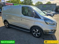 USED 2021 21 FORD TRANSIT CUSTOM 2.0 EcoBlue Active Panel Van, 37,900 miles, 1 owner, full service history, Euro 6 ULEZ, 6 Speed Manual , Air Conditioning, Bluetooth +VAT @ 20%! This 2021 Ford Transit Custom offers exceptional value with its remarkably low mileage of just 37,900 miles for its age, coupled with a low insurance group. This 2.0 300 EcoBlue Active L1 H1 Euro 6 (s/s) 5dr model, a 300 Active variant with the Active trim, is powered by an efficient 2.0L Diesel Engine and meets Euro 6 emissions standards. It comes equipped with front manual air conditioning, automatic headlights with a follow me home function, and parking assistance for both the front and rear,