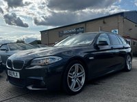 USED 2012 12 BMW 5 SERIES 2.0 520d M Sport Touring Steptronic Euro 5 (s/s) 5dr CREAM INTERIOR PDC H SEATS ETC