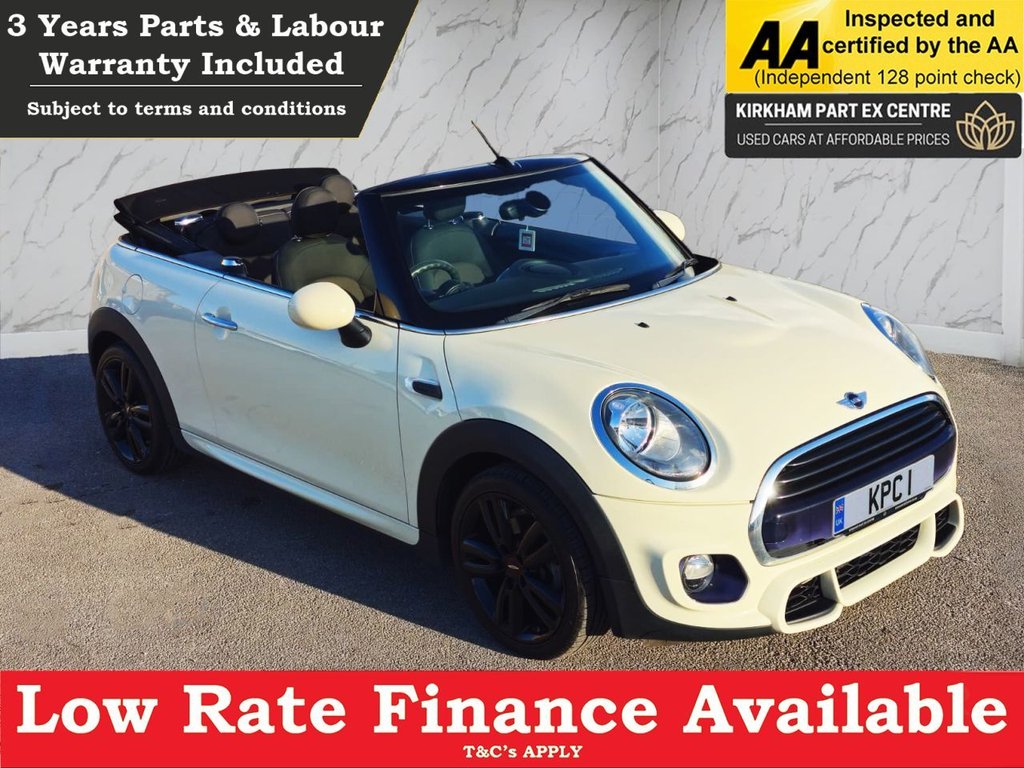 MINI CONVERTIBLE 1.5 Cooper Convertible 2dr Petrol Manual Euro 6 (s/s) (136 ps) NATIONWIDE PARTS & LABOUR WARRANTY INCLUDED + 12 MONTHS AA BREAKDOWN FREE
