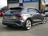 USED 2022 72 AUDI A3 1.5 TFSI 35 S line Sportback 5dr Petrol S Tronic Euro 6 (s/s) (150 ps) Finished DAYTONA GREY with contrasting BLACK LEATHER trim. This fantastic facelift model is dripping with tech and desirability. It combines a great interior with a refined driving experience. Features include Virtual Dash, Apple Play, Sat Nav, DAB radio, Rear Park Sensors, B/Tooth Cruise Control, Leather, 2 Keys, 18" Alloys and much more. Dealer Serviced at 19977 miles, 41539 miles and on arrival at 61688 miles.
