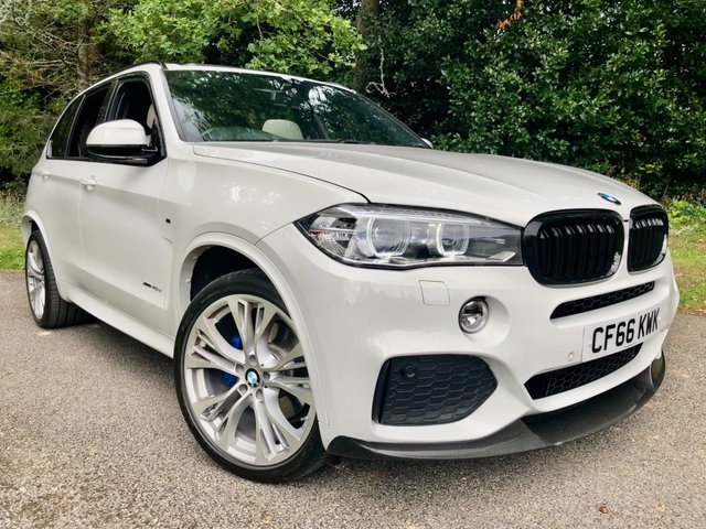 2017 66 BMW X5 3.0 40d M Sport SUV 5dr Diesel Auto xDrive Euro 6 (s/s) (313 ps) 7-SEATER-BIG SPEC-PAN ROOF//WHITE LEATHER//REAR SEAT SCREENS WITH BLUETOOTH ENTERTAINMENT//REAR CAMERA//M SPORT BODYSTYLING//ADAPTIVE M-SPORT SUSPENSION//RECENT NEW TYRES AND BRAKES//STUNNING CONDITION INSIDE AND OUT//LAST SERVICED MAY 2025