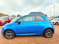 USED 2015 15 FIAT 500 1.2 S Hatchback 3dr Petrol Manual Euro 6 (s/s) (69 bhp) Electronica Blue Metallic + Alloys - Just &pound;35 Road Tax