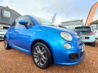 USED 2015 15 FIAT 500 1.2 S Hatchback 3dr Petrol Manual Euro 6 (s/s) (69 bhp) Electronica Blue Metallic + Alloys - Just &pound;35 Road Tax