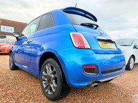 USED 2015 15 FIAT 500 1.2 S Hatchback 3dr Petrol Manual Euro 6 (s/s) (69 bhp) Electronica Blue Metallic + Alloys - Just &pound;35 Road Tax