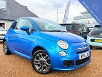 USED 2015 15 FIAT 500 1.2 S Hatchback 3dr Petrol Manual Euro 6 (s/s) (69 bhp) Electronica Blue Metallic + Alloys - Just &pound;35 Road Tax