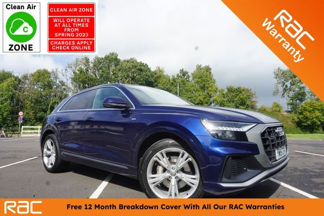 View our Audi Q8 3.0 TDI V6 50 S line SUV 5dr Diesel Tiptronic quattro Euro 6 (s/s) (286 ps)