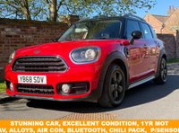 USED 2018 68 MINI COUNTRYMAN 2.0 Cooper D Classic SUV 5dr Diesel Auto ALL4 Euro 6 (s/s) (150 ps) 3 OWNERS, EXCELLENT MINI SERVICE HISTORY, 1YR MOT, NAV, ALLOYS, AIR CON, BLUETOOTH, CRUISE, PARKING SENSORS, RADIO CD, E/WINDOWS, R/LOCKING, FREE WARRANTY, FINANCE AVAILABLE, HPI CLEAR, PART EXCHANGE WELCOME,