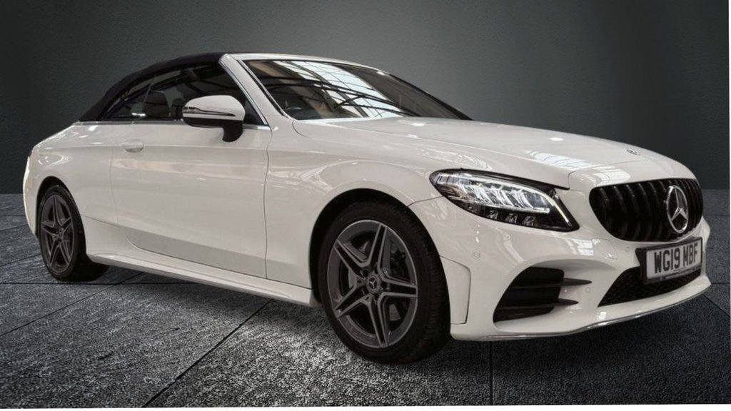 USED 2019 19 MERCEDES-BENZ C-CLASS 1.5 C200 MHEV AMG Line Cabriolet 2dr Petrol G-Tronic+ Euro 6 (s/s) (198 ps) APPLE CARPLAY+R/CAMERA+SAT NAV