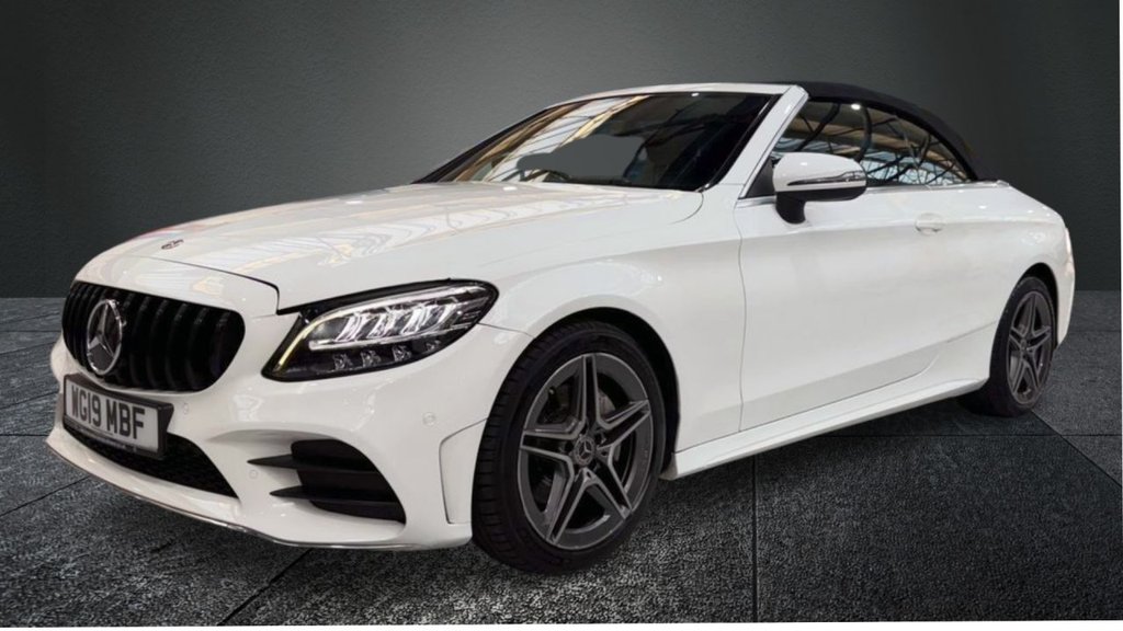 USED 2019 19 MERCEDES-BENZ C-CLASS 1.5 C200 MHEV AMG Line Cabriolet 2dr Petrol G-Tronic+ Euro 6 (s/s) (198 ps) APPLE CARPLAY+R/CAMERA+SAT NAV