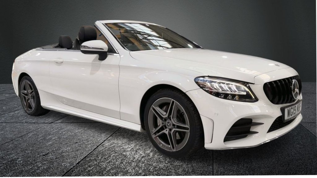 USED 2019 19 MERCEDES-BENZ C-CLASS 1.5 C200 MHEV AMG Line Cabriolet 2dr Petrol G-Tronic+ Euro 6 (s/s) (198 ps) APPLE CARPLAY+R/CAMERA+SAT NAV
