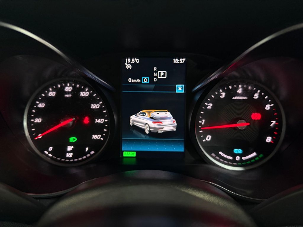 USED 2019 19 MERCEDES-BENZ C-CLASS 1.5 C200 MHEV AMG Line Cabriolet 2dr Petrol G-Tronic+ Euro 6 (s/s) (198 ps) APPLE CARPLAY+R/CAMERA+SAT NAV