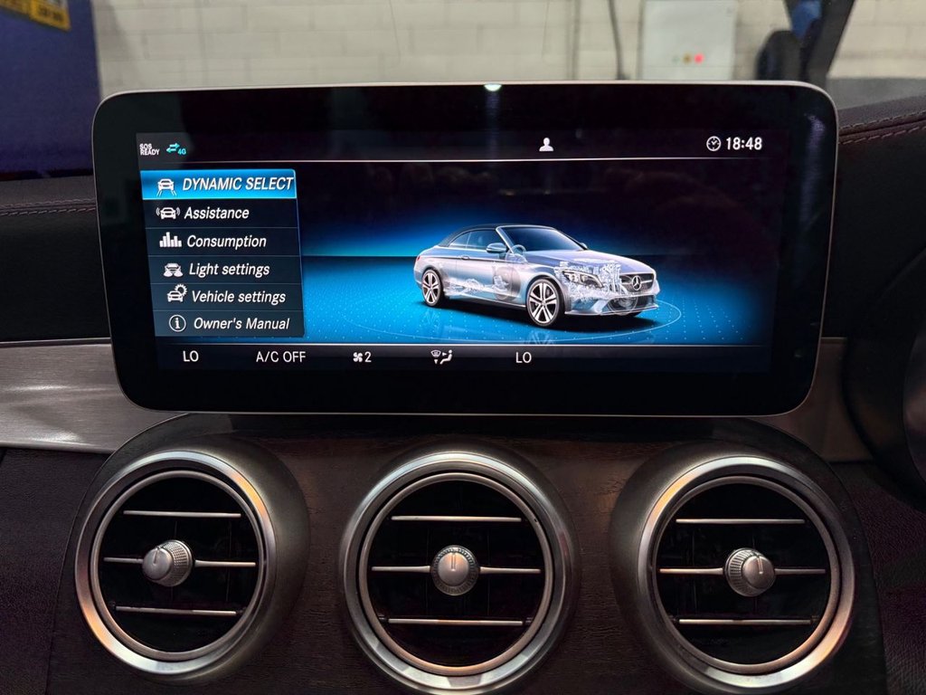 USED 2019 19 MERCEDES-BENZ C-CLASS 1.5 C200 MHEV AMG Line Cabriolet 2dr Petrol G-Tronic+ Euro 6 (s/s) (198 ps) APPLE CARPLAY+R/CAMERA+SAT NAV